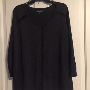Jones New York size 1x sweater granite grey.